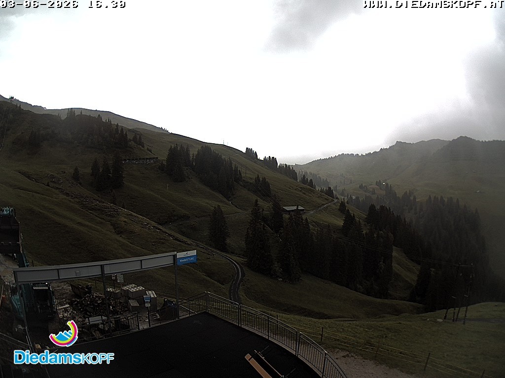 Archiv Foto Webcam Diedamskopf: Ausblick Wedelstube