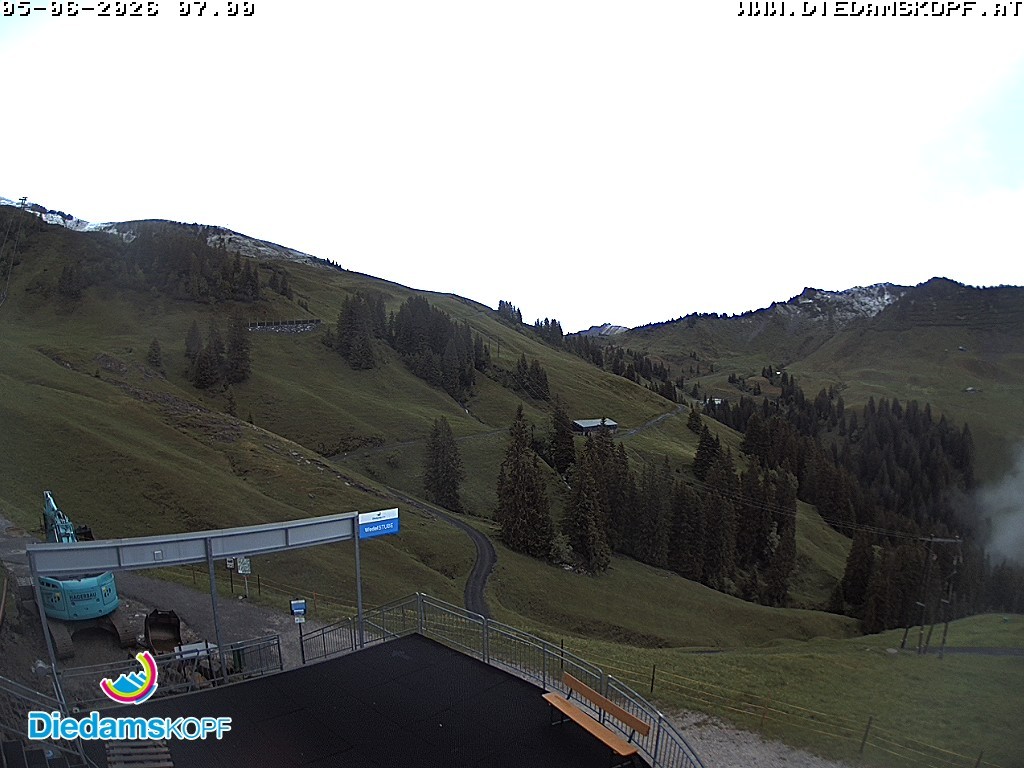 Archiv Foto Webcam Diedamskopf: Ausblick Wedelstube