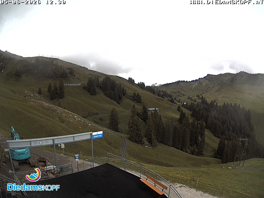 Archiv Foto Webcam Diedamskopf: Ausblick Wedelstube