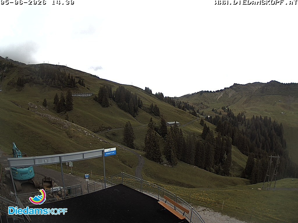 Archiv Foto Webcam Diedamskopf: Ausblick Wedelstube