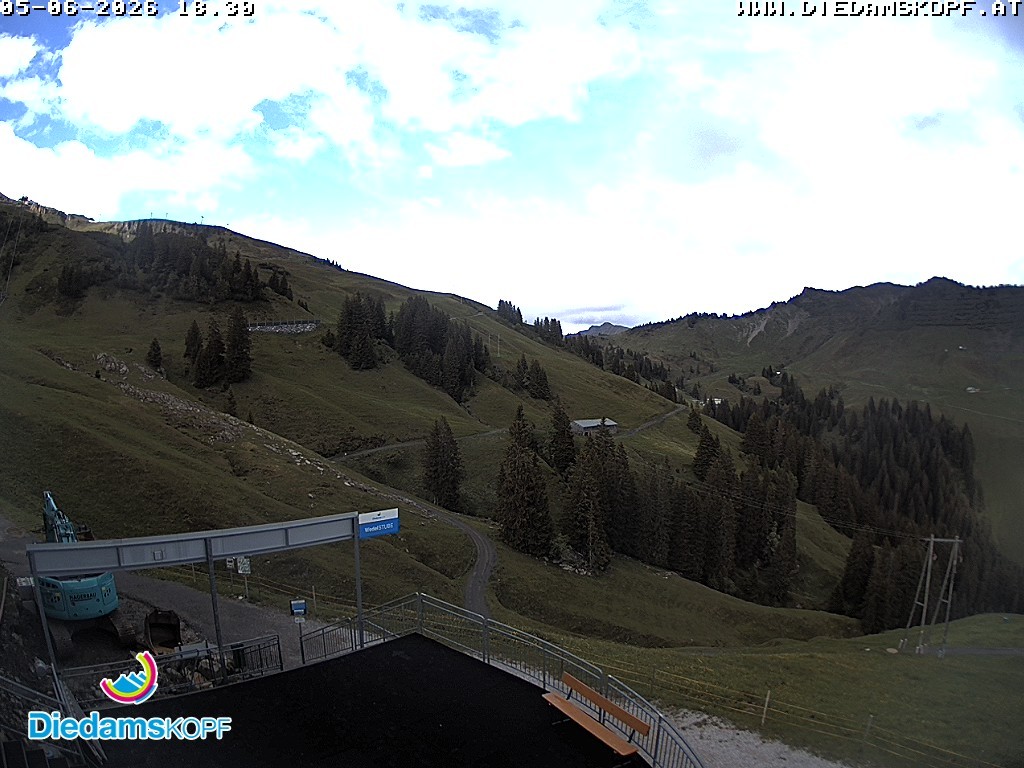 Archiv Foto Webcam Diedamskopf: Ausblick Wedelstube