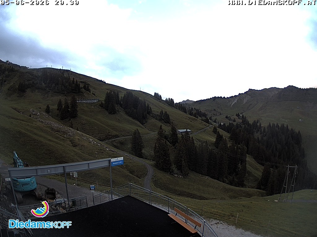 Archiv Foto Webcam Diedamskopf: Ausblick Wedelstube
