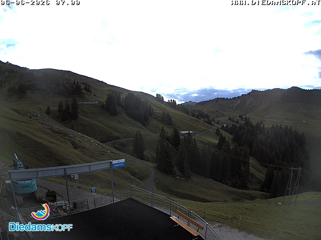 Archived image Webcam Mountain Diedamskopf - View Wedelstube