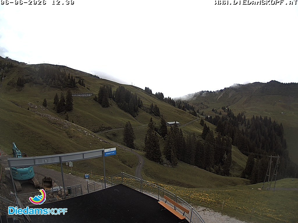 Archived image Webcam Mountain Diedamskopf - View Wedelstube