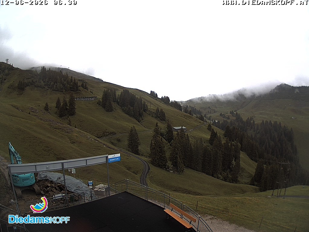 Archiv Foto Webcam Diedamskopf: Ausblick Wedelstube