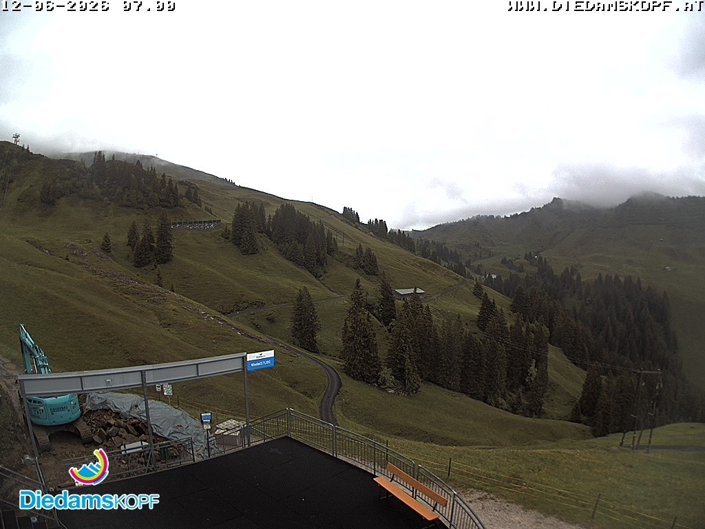 Archiv Foto Webcam Diedamskopf: Ausblick Wedelstube