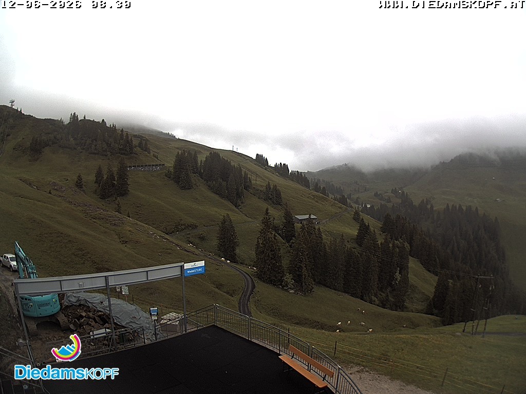 Archiv Foto Webcam Diedamskopf: Ausblick Wedelstube