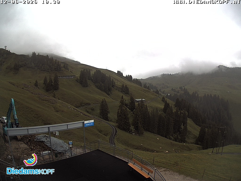 Archiv Foto Webcam Diedamskopf: Ausblick Wedelstube