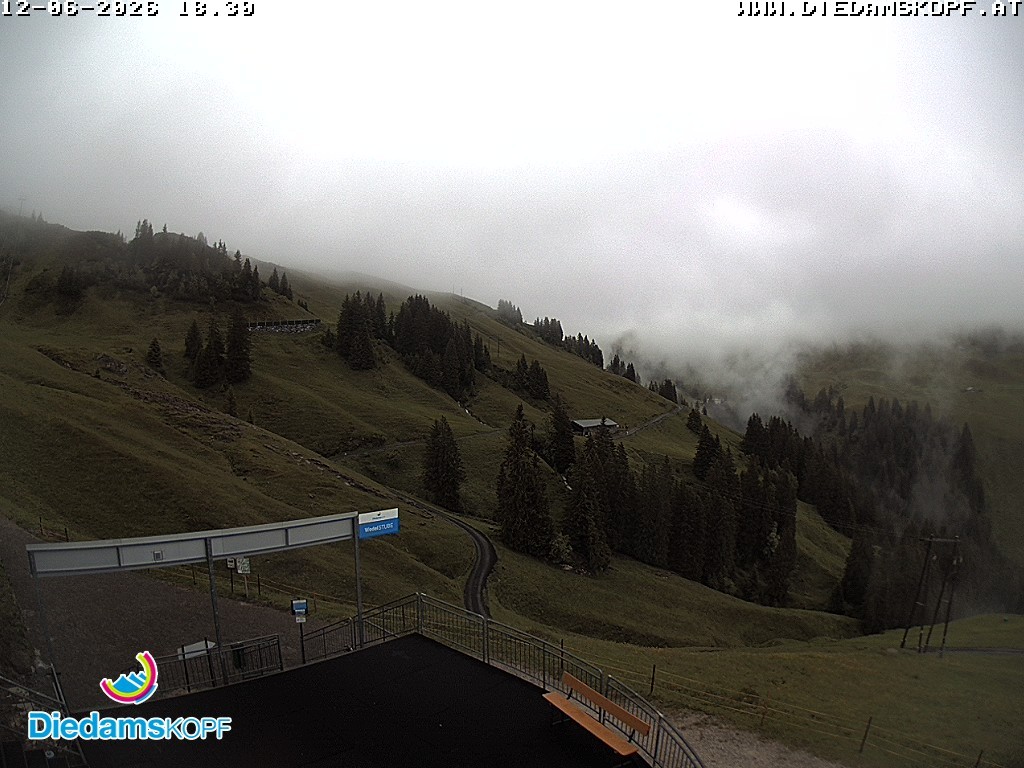 Archiv Foto Webcam Diedamskopf: Ausblick Wedelstube