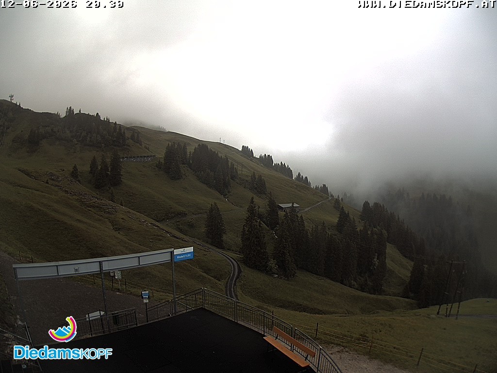 Archiv Foto Webcam Diedamskopf: Ausblick Wedelstube