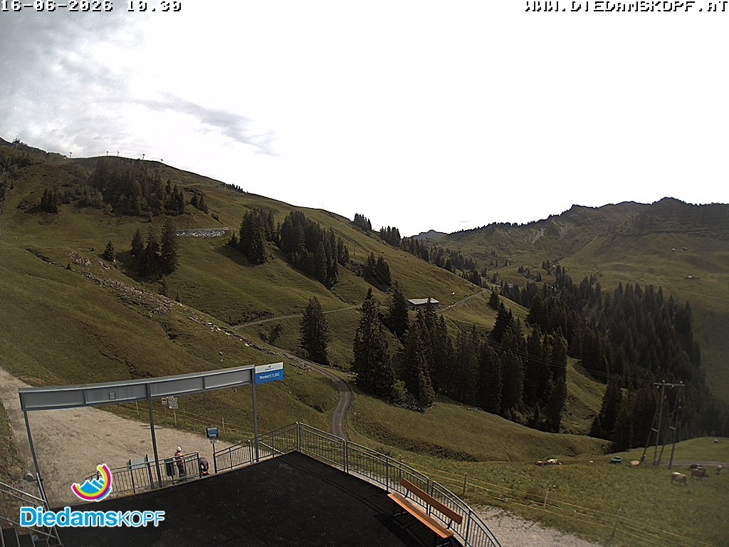 Archiv Foto Webcam Diedamskopf: Ausblick Wedelstube