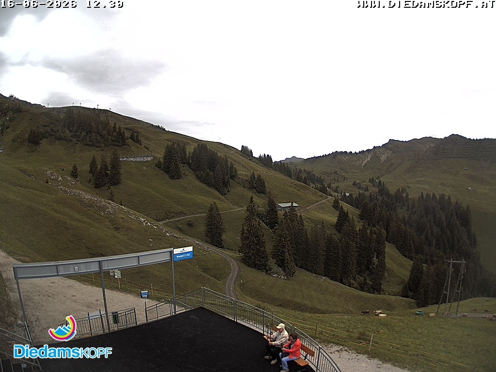 Archiv Foto Webcam Diedamskopf: Ausblick Wedelstube