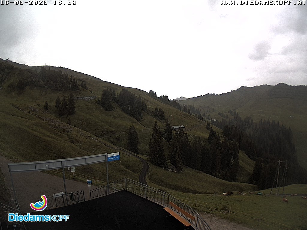 Archiv Foto Webcam Diedamskopf: Ausblick Wedelstube