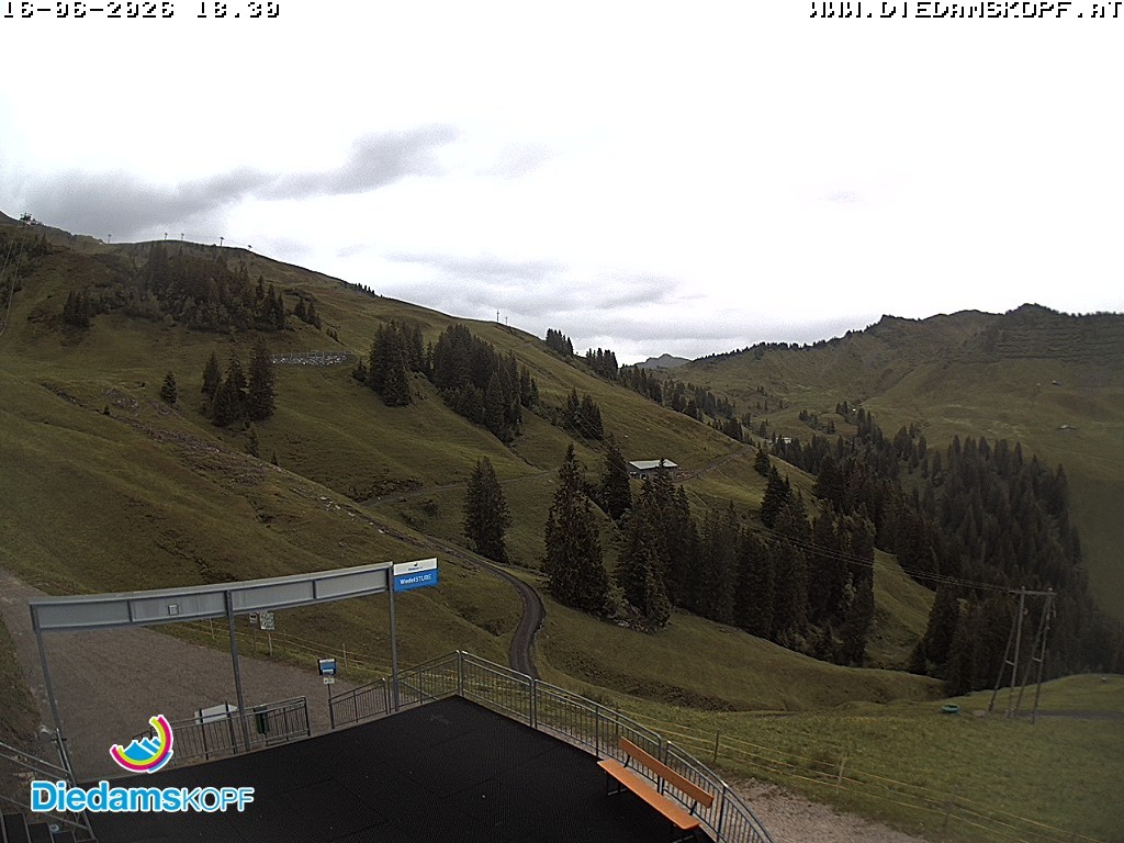 Archiv Foto Webcam Diedamskopf: Ausblick Wedelstube