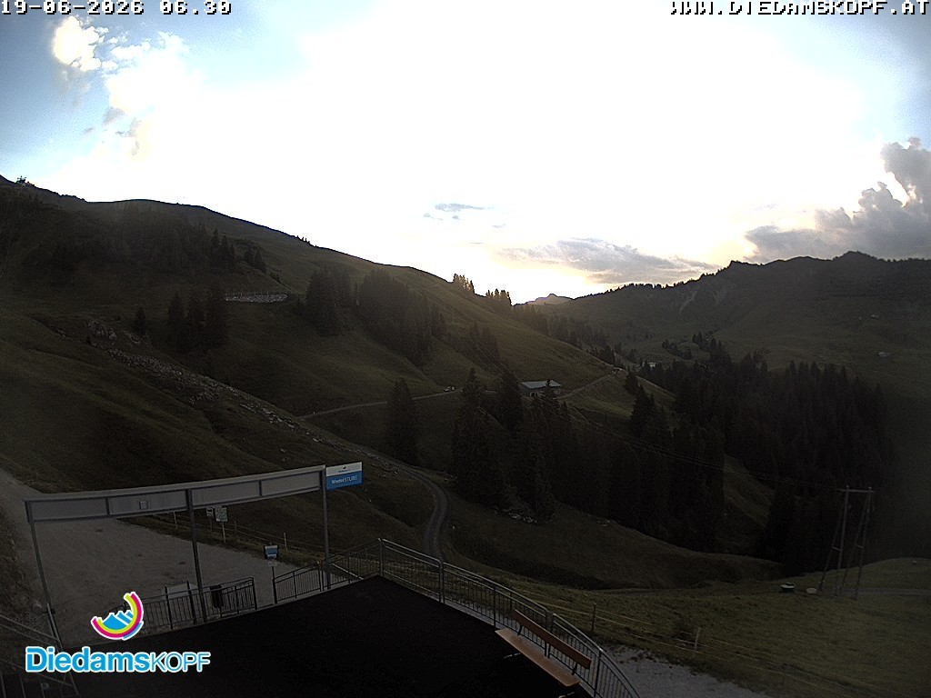 Archiv Foto Webcam Diedamskopf: Ausblick Wedelstube