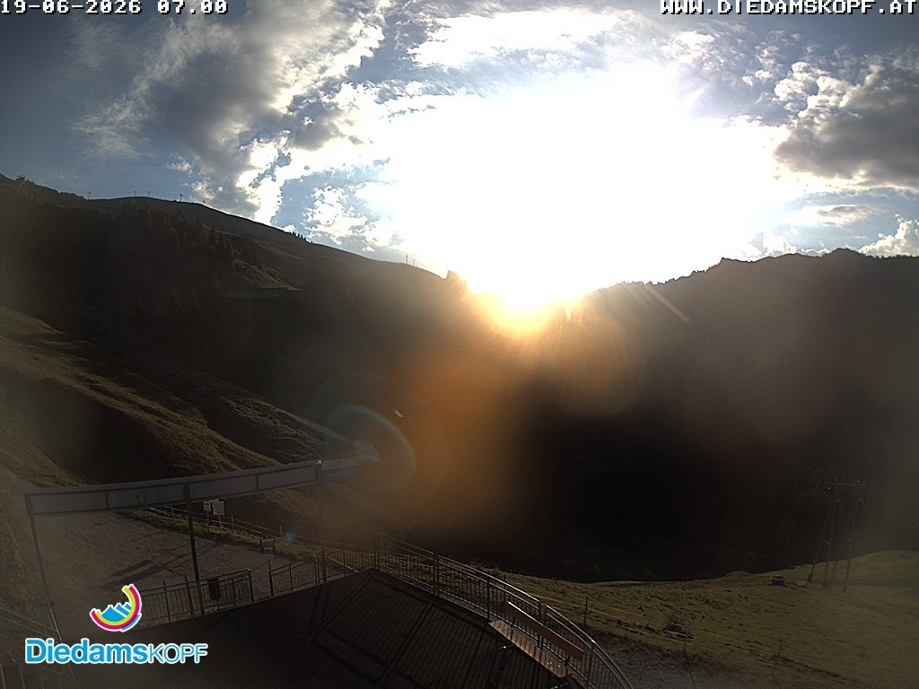 Archiv Foto Webcam Diedamskopf: Ausblick Wedelstube
