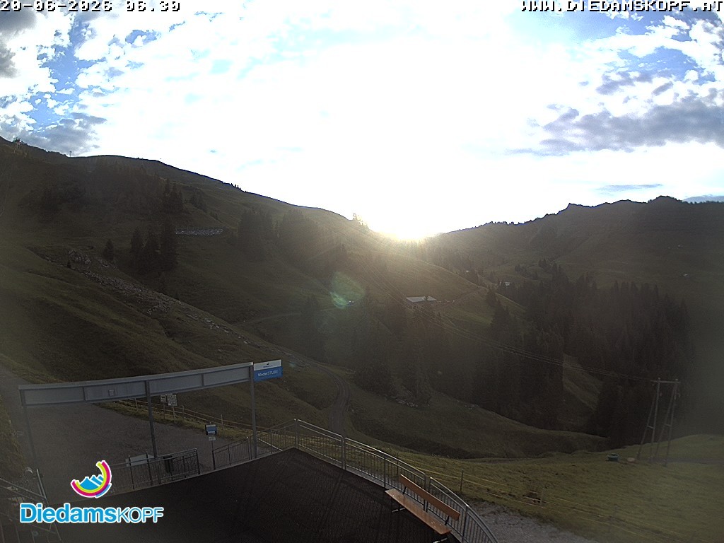 Archiv Foto Webcam Diedamskopf: Ausblick Wedelstube