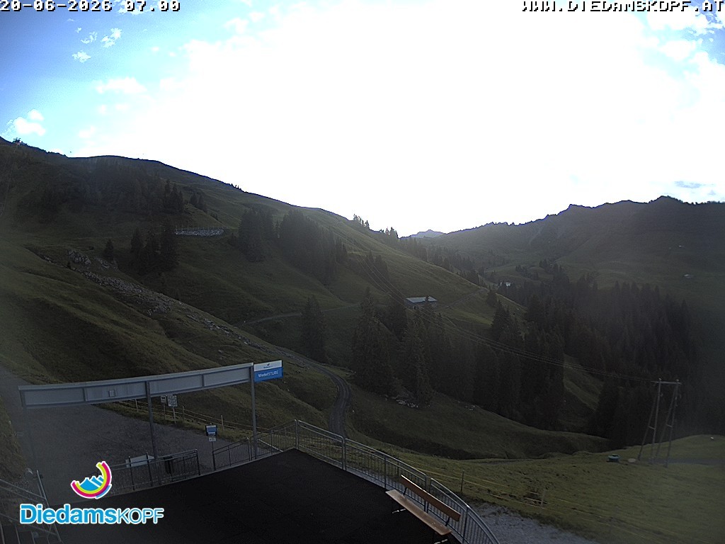 Archiv Foto Webcam Diedamskopf: Ausblick Wedelstube
