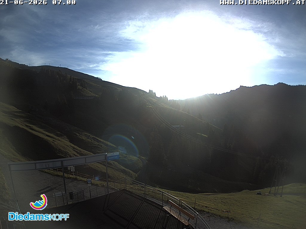Archiv Foto Webcam Diedamskopf: Ausblick Wedelstube