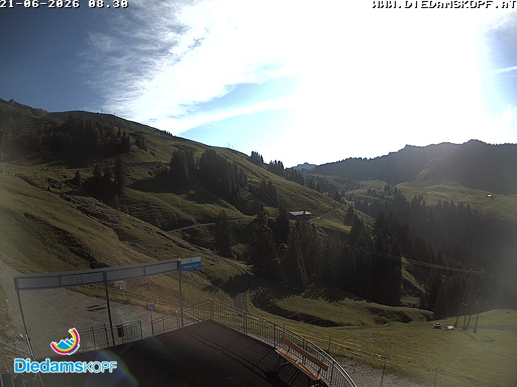 Archiv Foto Webcam Diedamskopf: Ausblick Wedelstube