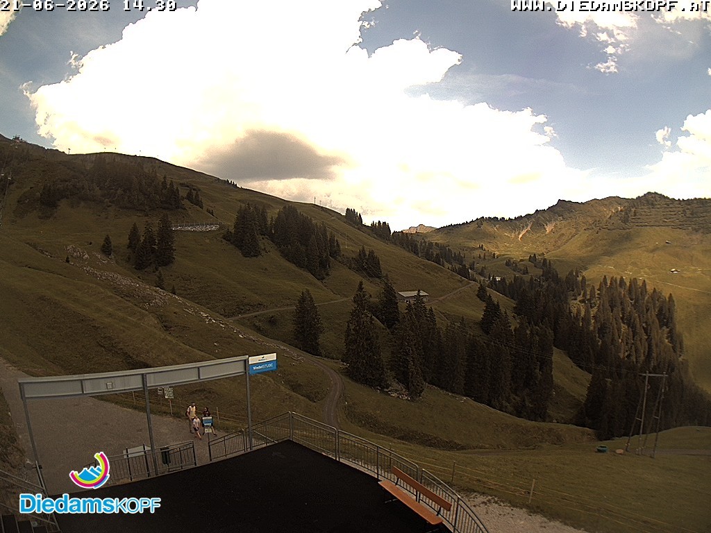Archiv Foto Webcam Diedamskopf: Ausblick Wedelstube