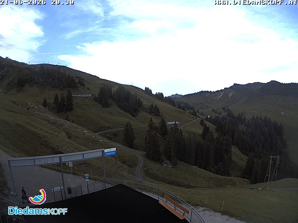 Archiv Foto Webcam Diedamskopf: Ausblick Wedelstube
