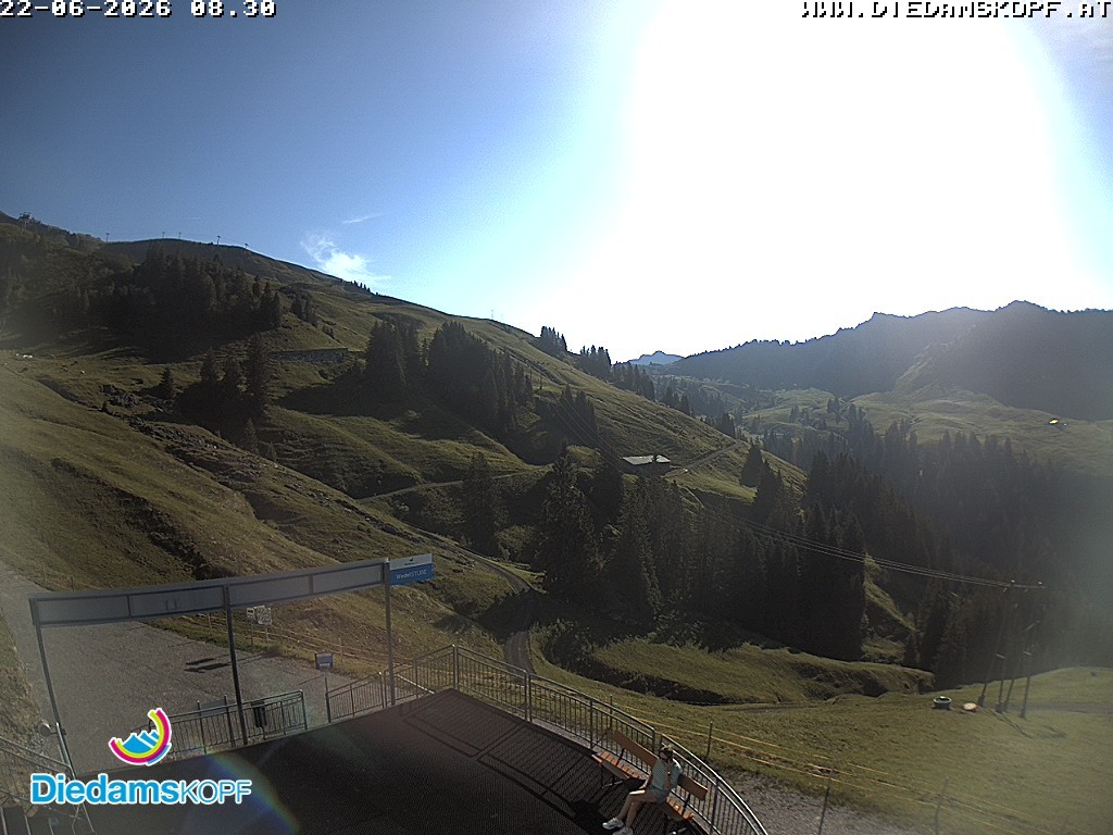 Archiv Foto Webcam Diedamskopf: Ausblick Wedelstube