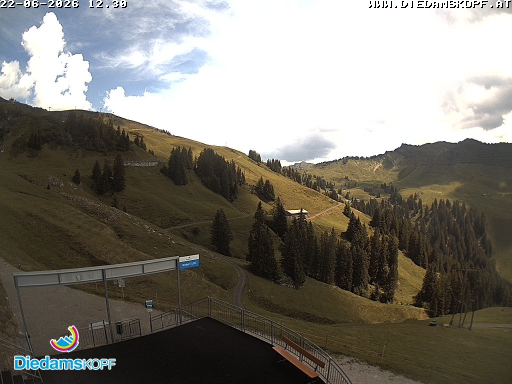 Archiv Foto Webcam Diedamskopf: Ausblick Wedelstube