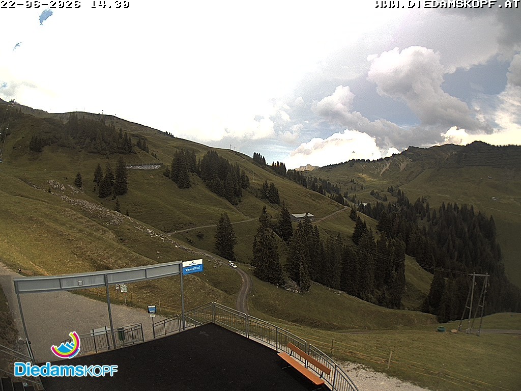 Archiv Foto Webcam Diedamskopf: Ausblick Wedelstube