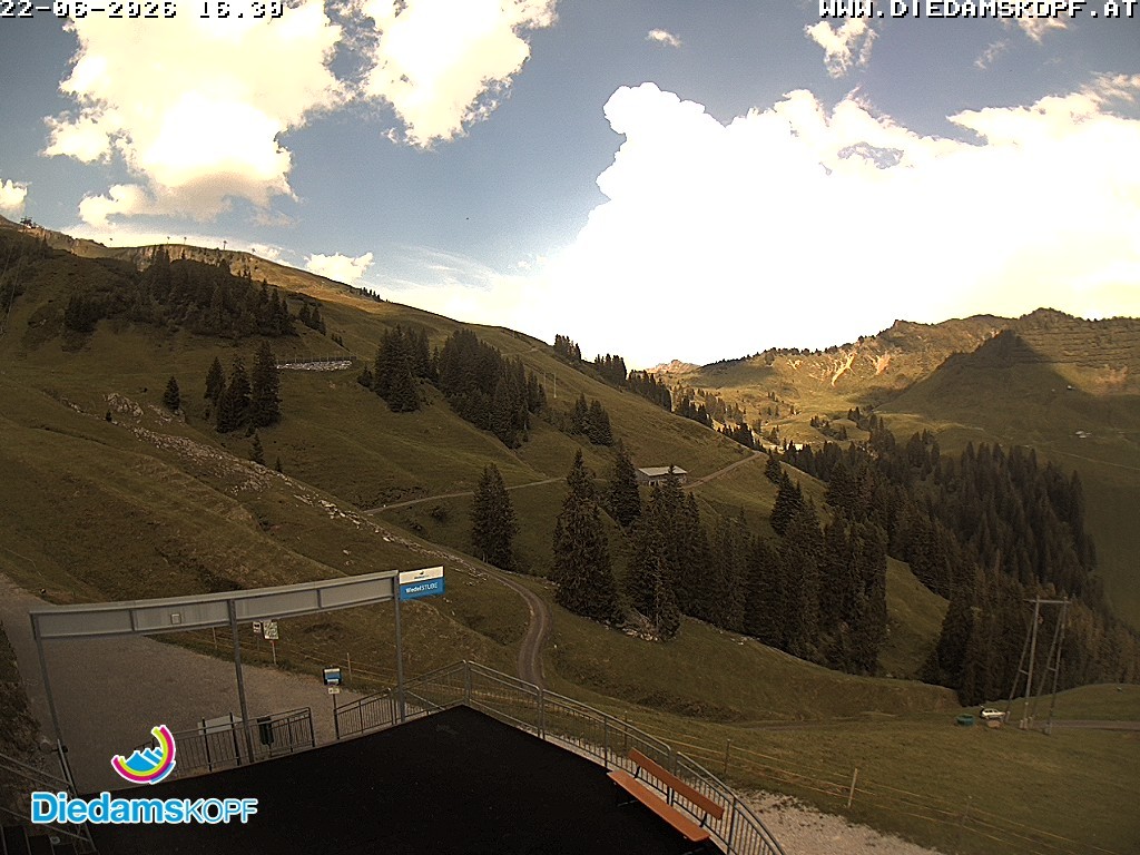 Archiv Foto Webcam Diedamskopf: Ausblick Wedelstube