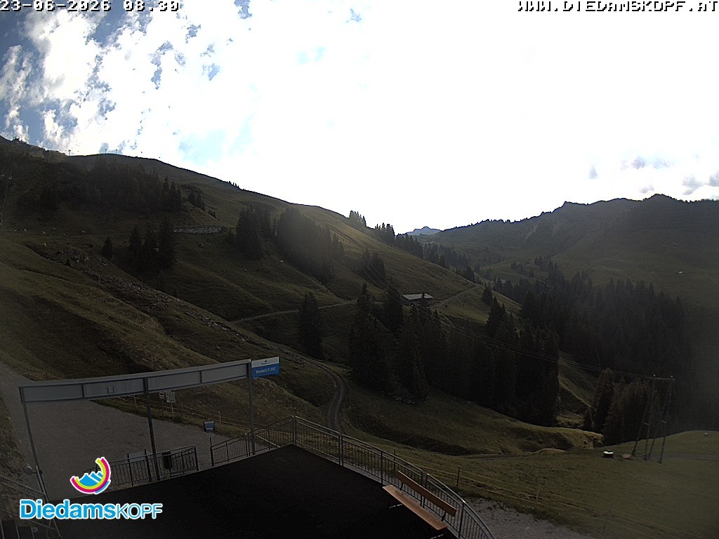 Archiv Foto Webcam Diedamskopf: Ausblick Wedelstube