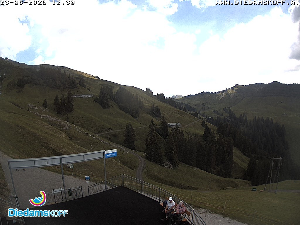 Archiv Foto Webcam Diedamskopf: Ausblick Wedelstube