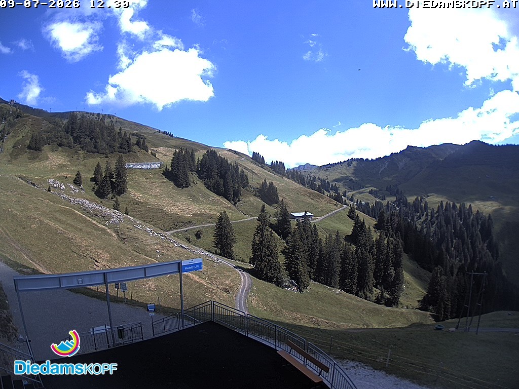 Archiv Foto Webcam Diedamskopf: Ausblick Wedelstube