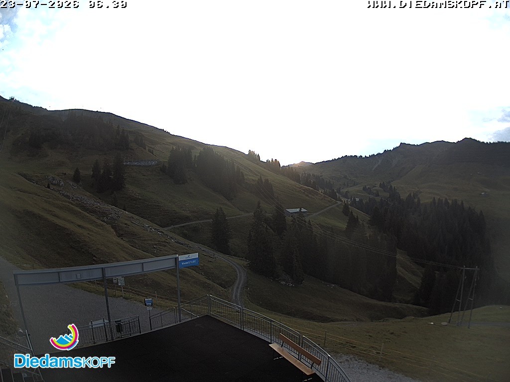 Archiv Foto Webcam Diedamskopf: Ausblick Wedelstube