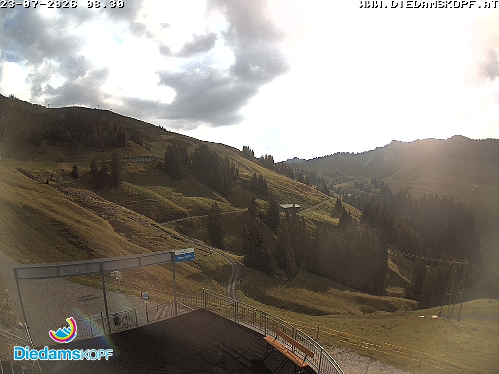 Archiv Foto Webcam Diedamskopf: Ausblick Wedelstube