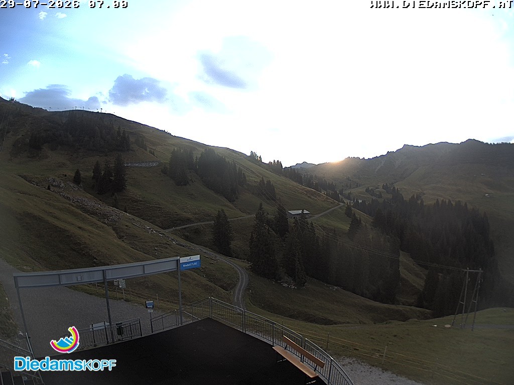 Archiv Foto Webcam Diedamskopf: Ausblick Wedelstube