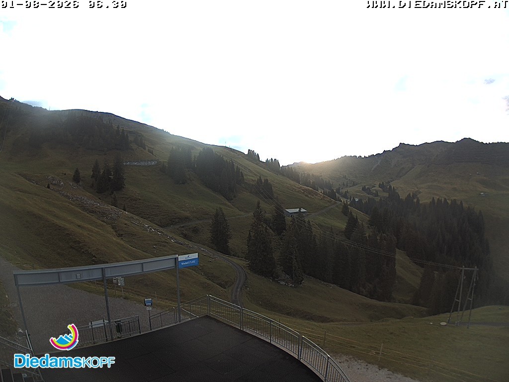 Archiv Foto Webcam Diedamskopf: Ausblick Wedelstube