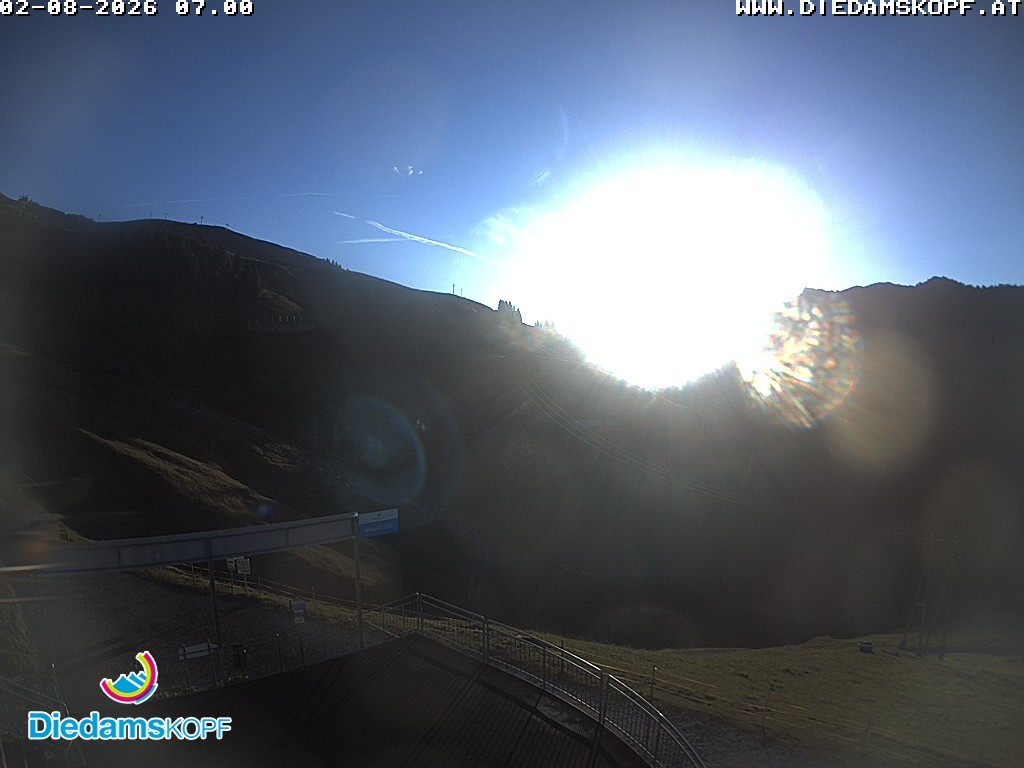 Archiv Foto Webcam Diedamskopf: Ausblick Wedelstube