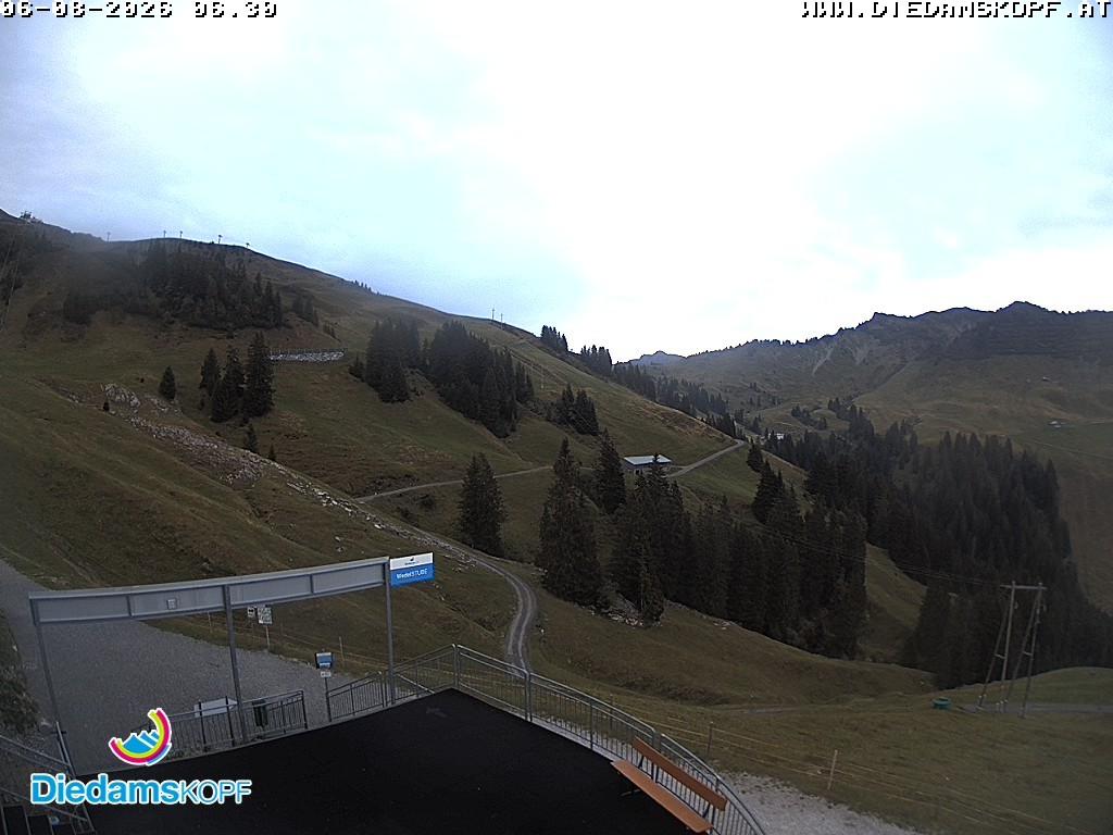 Archiv Foto Webcam Diedamskopf: Ausblick Wedelstube