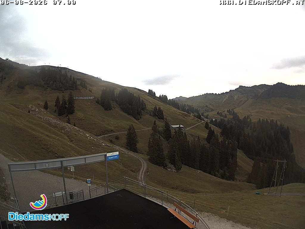 Archiv Foto Webcam Diedamskopf: Ausblick Wedelstube