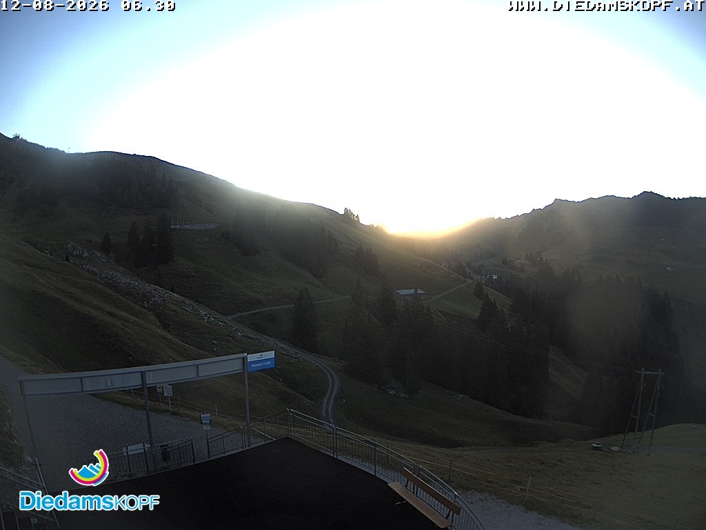 Archiv Foto Webcam Diedamskopf: Ausblick Wedelstube