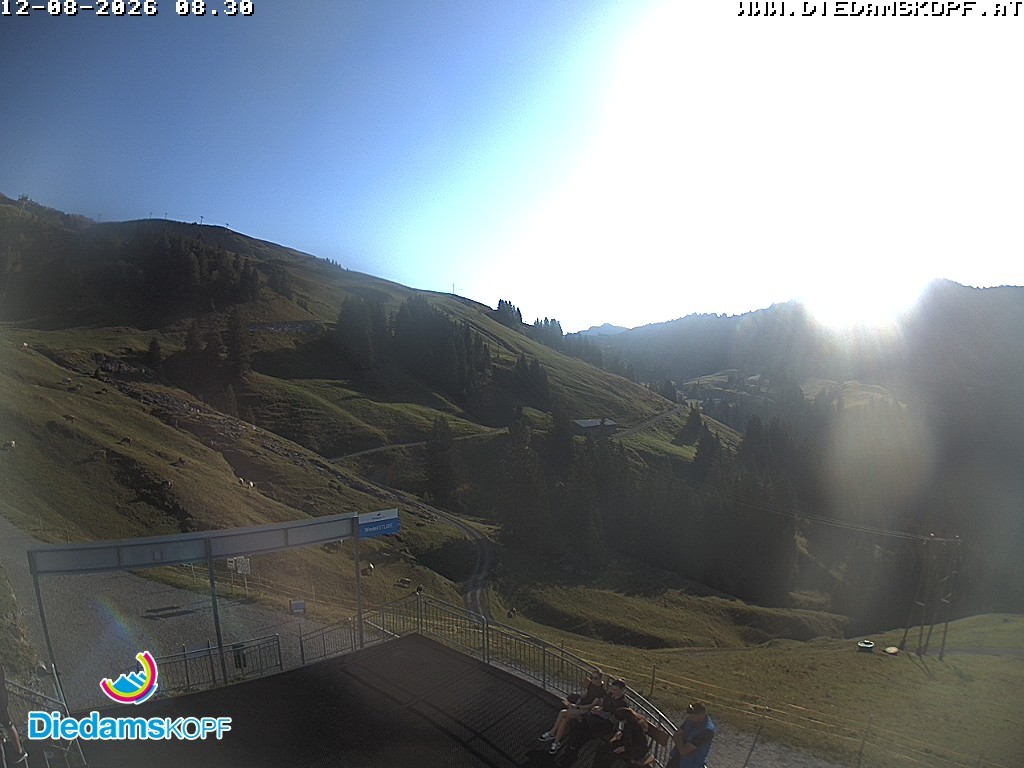Archiv Foto Webcam Diedamskopf: Ausblick Wedelstube