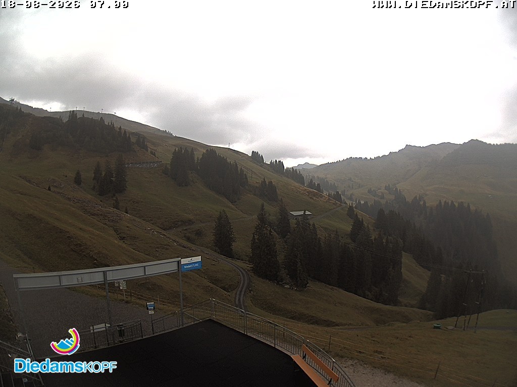 Archiv Foto Webcam Diedamskopf: Ausblick Wedelstube