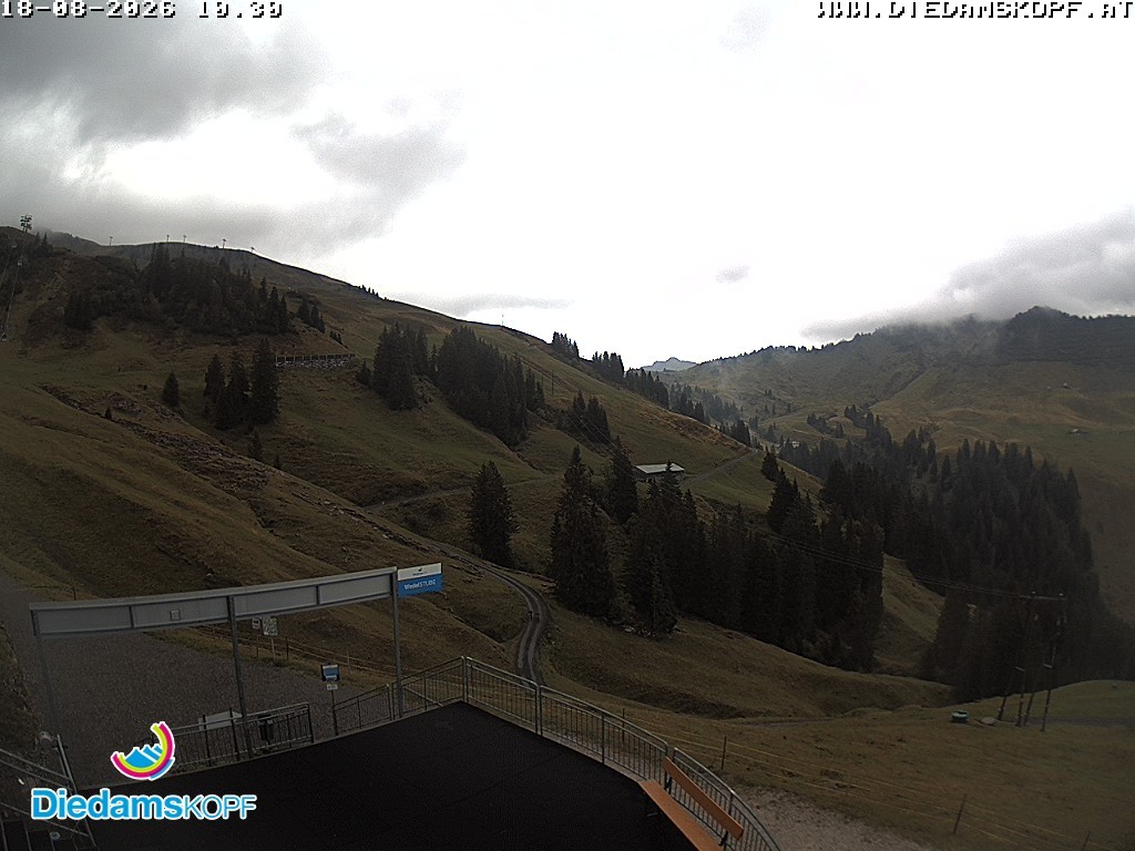 Archiv Foto Webcam Diedamskopf: Ausblick Wedelstube