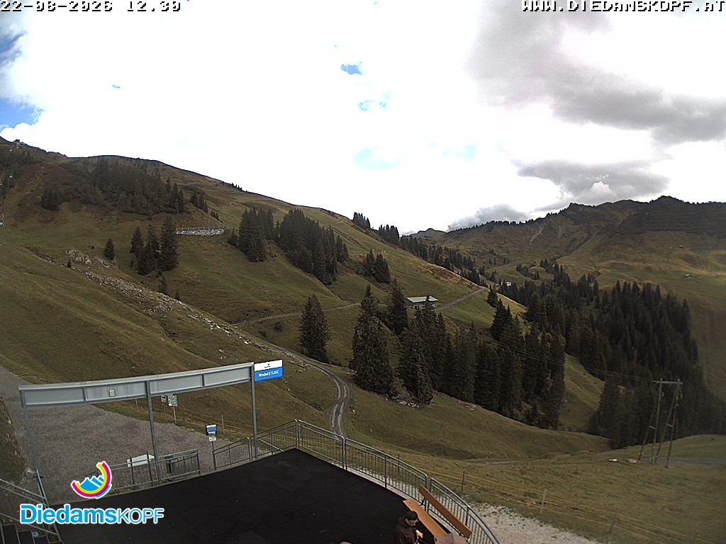 Archiv Foto Webcam Diedamskopf: Ausblick Wedelstube