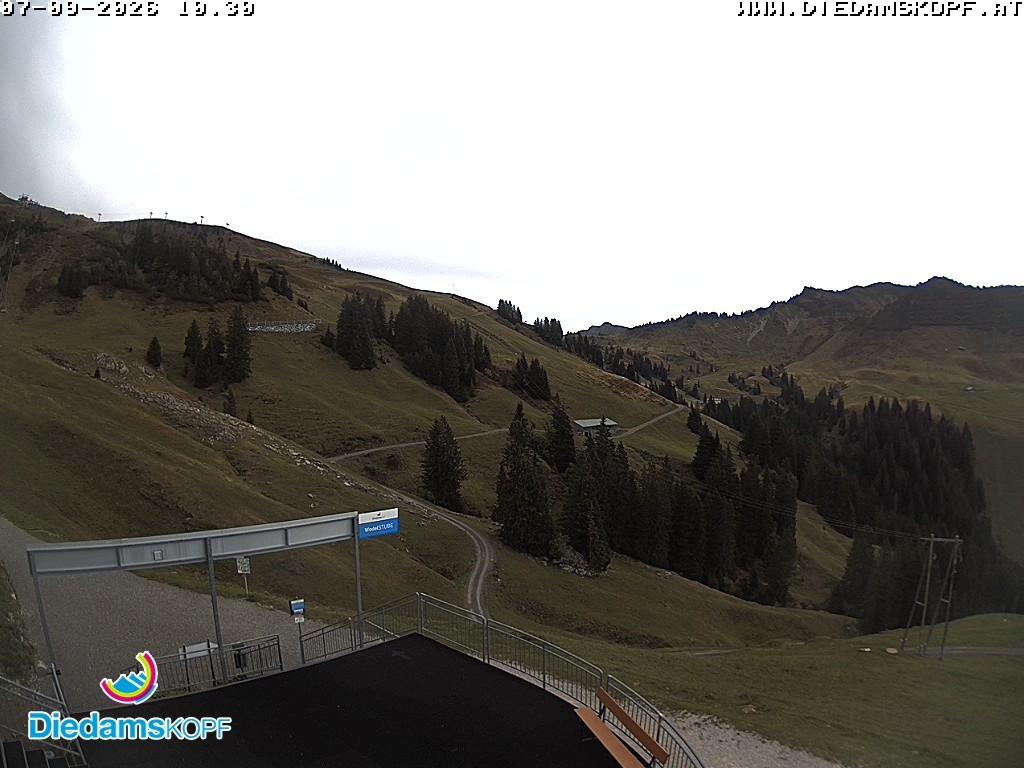 Archiv Foto Webcam Diedamskopf: Ausblick Wedelstube