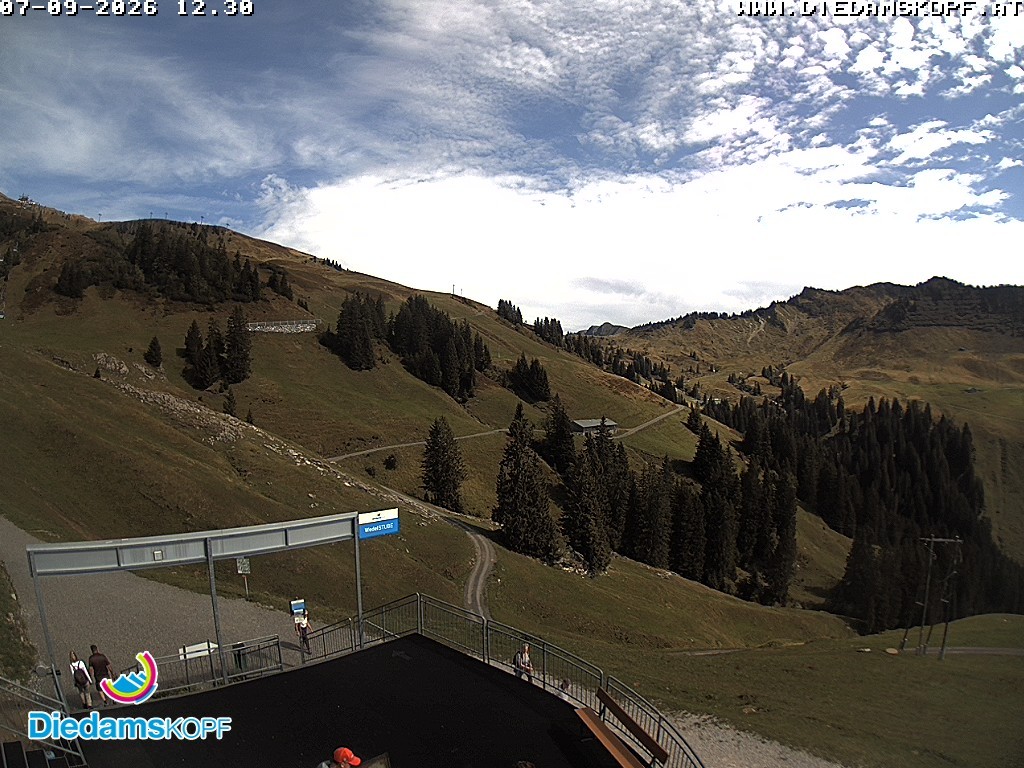 Archiv Foto Webcam Diedamskopf: Ausblick Wedelstube
