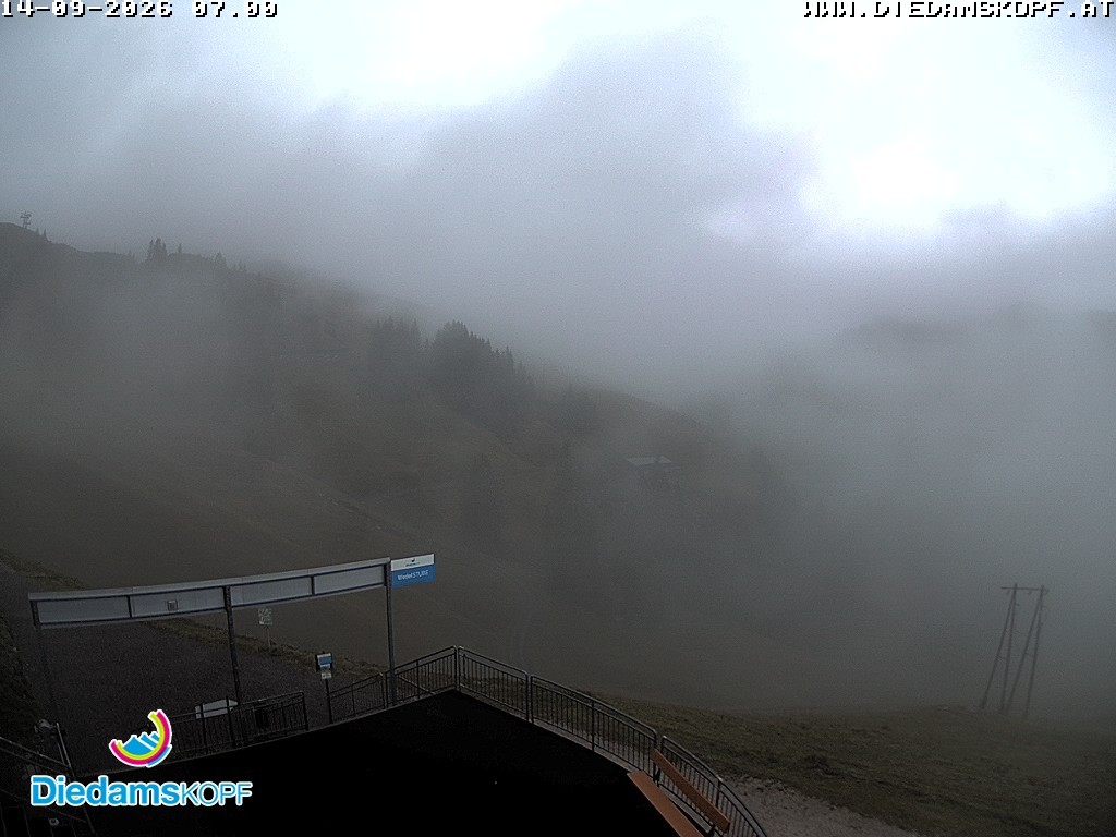 Archiv Foto Webcam Diedamskopf: Ausblick Wedelstube