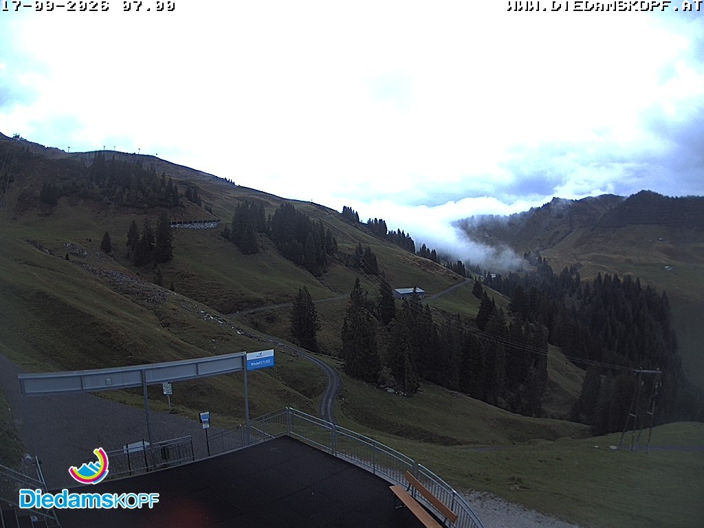 Archiv Foto Webcam Diedamskopf: Ausblick Wedelstube