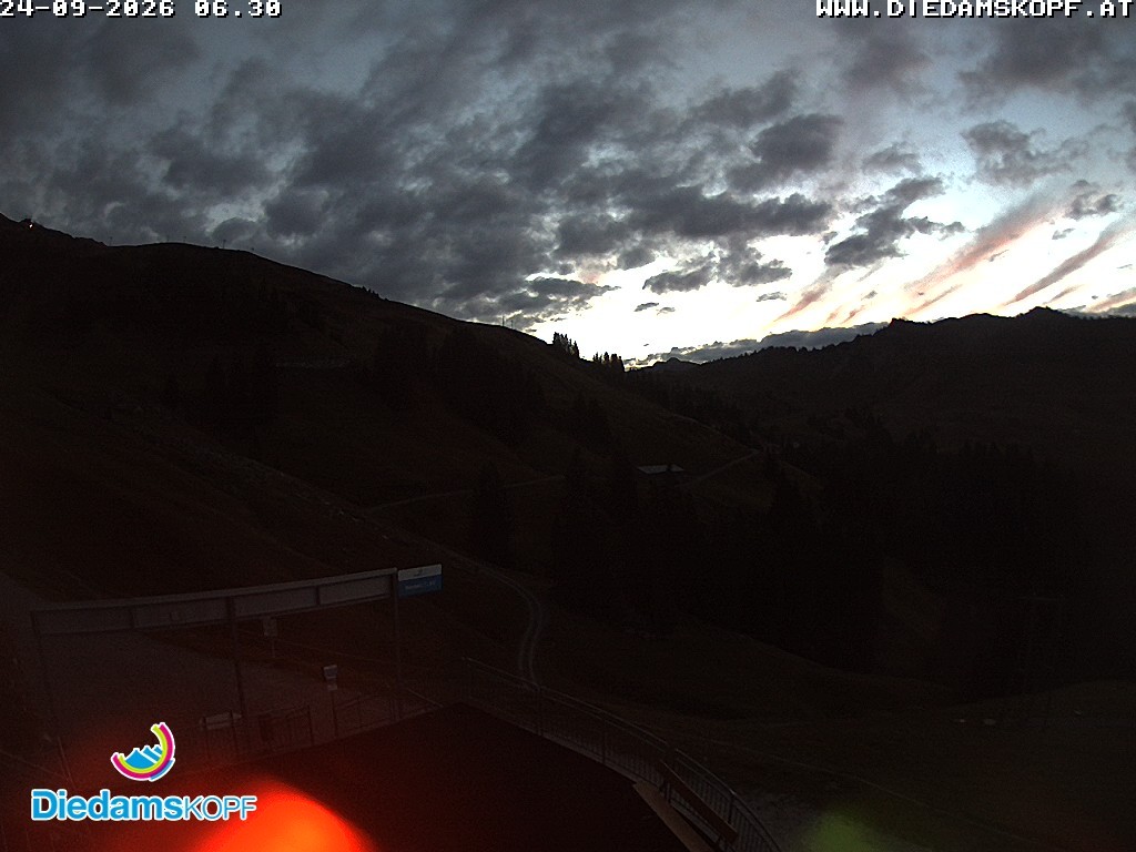 Archiv Foto Webcam Diedamskopf: Ausblick Wedelstube